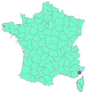 Localisation en France de la geocache 9. A gauche toute