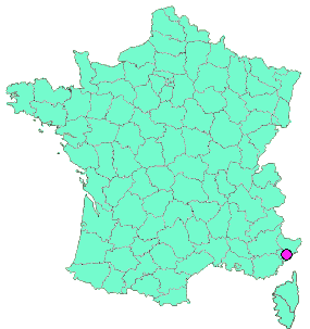 Localisation en France de la geocache 9-PEYMIA, sommet 838