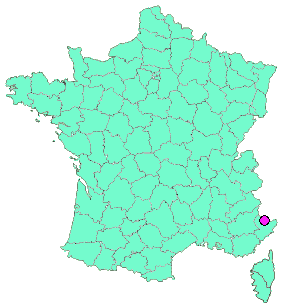 Localisation en France de la geocache ISOLA 2000, Terre Rouge