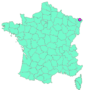 Localisation en France de la geocache 6) Claude Vigée