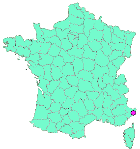 Localisation en France de la geocache Sospel : la place des platanes