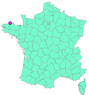 Localisation en France de la geocache 12) Milin Ar Lann 👣® Coeur de Pierre...