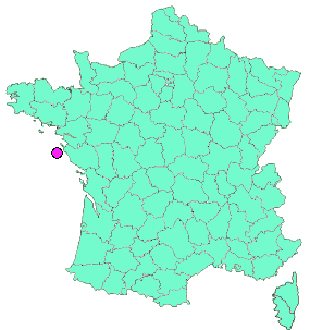 Localisation en France de la geocache - 026 - GR 80 - {SCS 18 - l'Ile d'Yeu}
