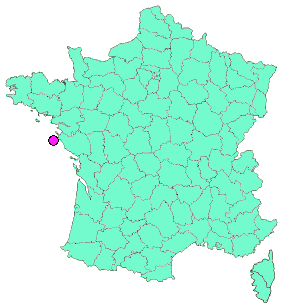 Localisation en France de la geocache - 032 - GR 80 - {SCS 18 - l'Ile d'Yeu}