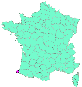 Localisation en France de la geocache Biriatou et le réseau Comete