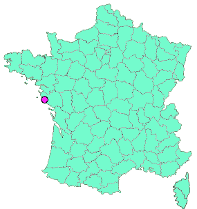 Localisation en France de la geocache Bretignolles : rue des Guifettes