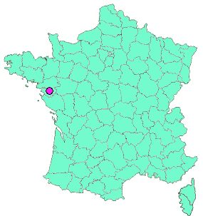 Localisation en France de la geocache 3 bis - Bouaye La Mévellière