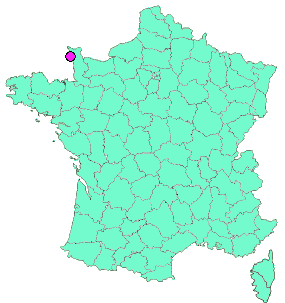 Localisation en France de la geocache Les chèvres de Carteret