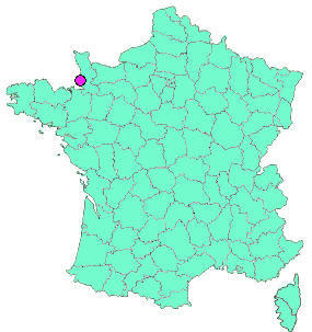 Localisation en France de la geocache Conglomérats de la Pointe du Lude