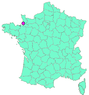 Localisation en France de la geocache à la manoeuvre