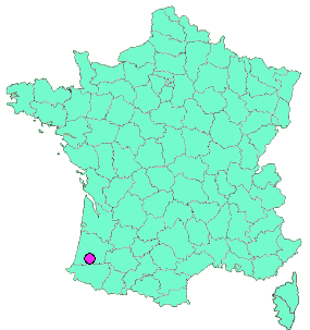 Localisation en France de la geocache Montfort en Chalosse #03 – Le belvédère