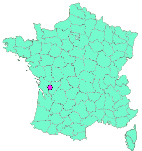 Localisation en France de la geocache 8* GR4 JARNAC - MOUTHIERS sur BOËME