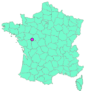 Localisation en France de la geocache stade de foot
