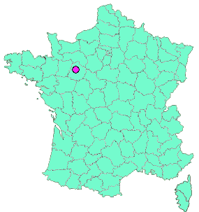 Localisation en France de la geocache La Milesse - Sur le chemin de la Gare #BONUS