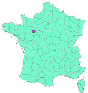 Localisation en France de la geocache 1# Geo star : pliage
