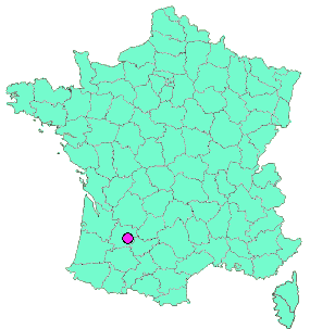 Localisation en France de la geocache Les églises du 47 - La Croix Blanche