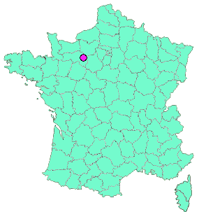 Localisation en France de la geocache 019 Clairière de Bresolettes
