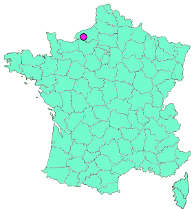 Localisation en France de la geocache De Caudebec en Caux à Ste Gertrude #13