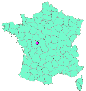 Localisation en France de la geocache Sentier Bleu #8