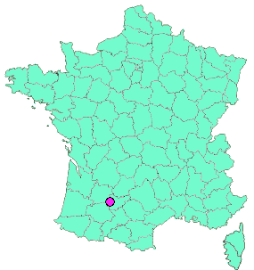 Localisation en France de la geocache #0054 Canal des 2 mers tronçon 82