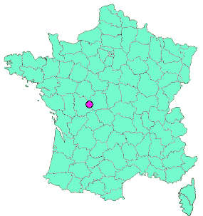 Localisation en France de la geocache [BRENNE] Chapelle de Plaincourault - MERIGNY