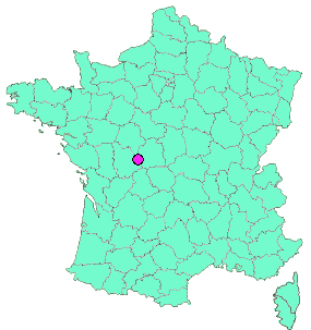 Localisation en France de la geocache 7 - GR de Brenne