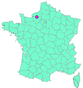 Localisation en France de la geocache rue des chênes de l'an 2000