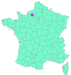 Localisation en France de la geocache Au rythme de l'Eure, à Criquebeuf sur Seine 2