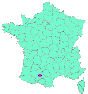 Localisation en France de la geocache L'ancien domaine de Cantelauze