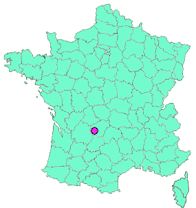 Localisation en France de la geocache Bonus Lab : Travassac