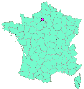 Localisation en France de la geocache Lavoir de Genainville #Lavoirs95