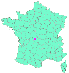 Localisation en France de la geocache Circuit des Monts de Guéret - 36