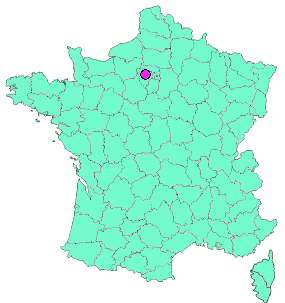 Localisation en France de la geocache Le pont de Mareil