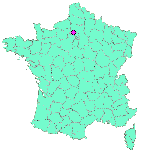 Localisation en France de la geocache Lavoir du hameau Le Heaulme #Lavoirs95