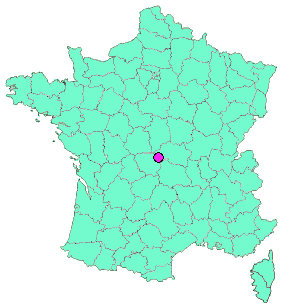 Localisation en France de la geocache Foret sectionale de Coursage N° 21.