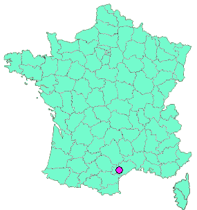 Localisation en France de la geocache RAOUTA SAOUMAS #2-Sant Nasari de las Aveilhanas