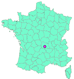 Localisation en France de la geocache [GTAQ19] #17 - La Pierre Fichade