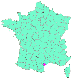 Localisation en France de la geocache L'oppidum de Montaury