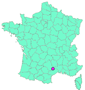 Localisation en France de la geocache Serre de la Lavande: point culminant du Larzac