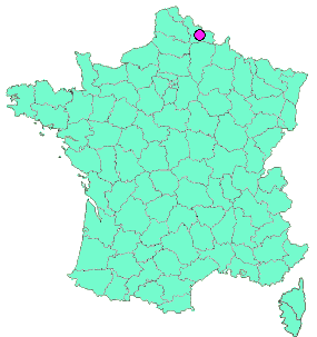 Localisation en France de la geocache #004 VERTAIN-ROMERIES  LES HARPIES