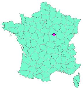 Localisation en France de la geocache Panorama de Vezelay I