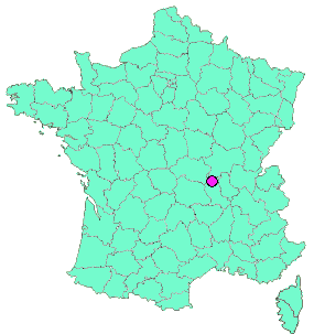 Localisation en France de la geocache TOUR DE FRANCE 2023 ROANNE 