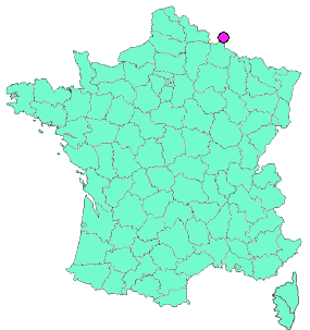 Localisation en France de la geocache Église Saint Léger