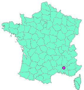 Localisation en France de la geocache #15 Via Vénessia : Carpentras - Pernes