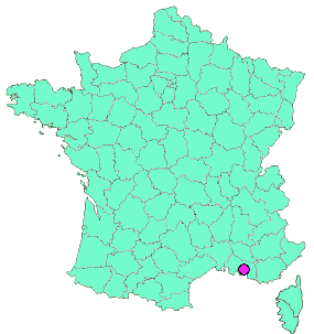 Localisation en France de la geocache FDR19 - Les falaises de Rognac (le petit parcours)