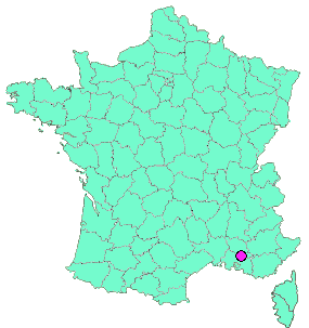 Localisation en France de la geocache #5 VOIE VERTE DU VAL DE DURANCE