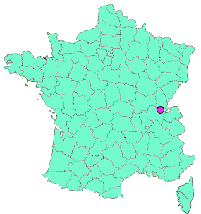 Localisation en France de la geocache veyziat 8️⃣