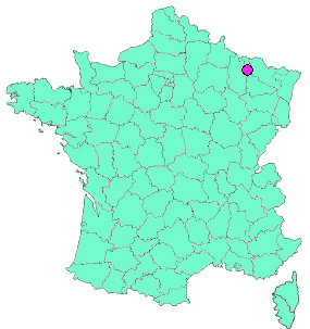Localisation en France de la geocache 6/ Le repère des Faunes 
