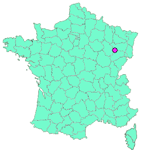 Localisation en France de la geocache Couvent des Cordeliers des Thons