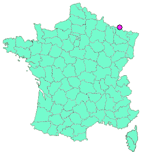 Localisation en France de la geocache Moseltrail  via parcours du C3F VTT #4